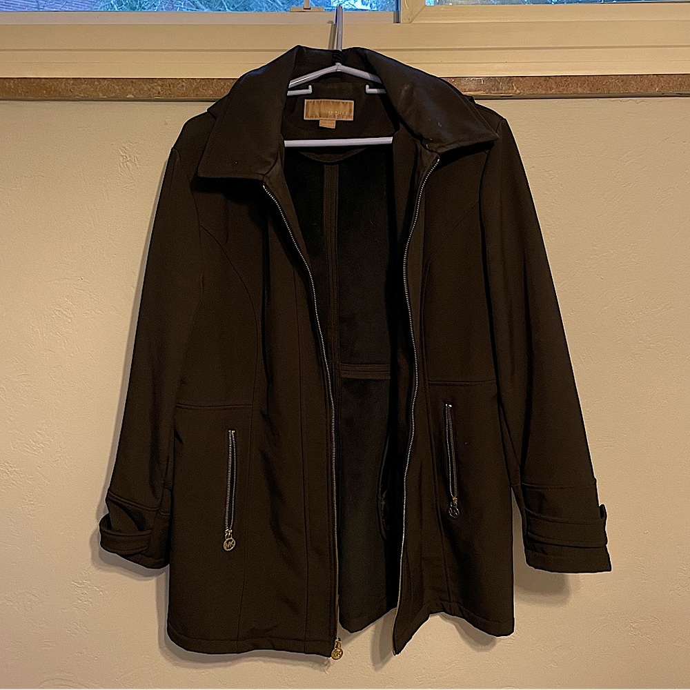 Michael Kors Black Water Resistant Lined Jacket